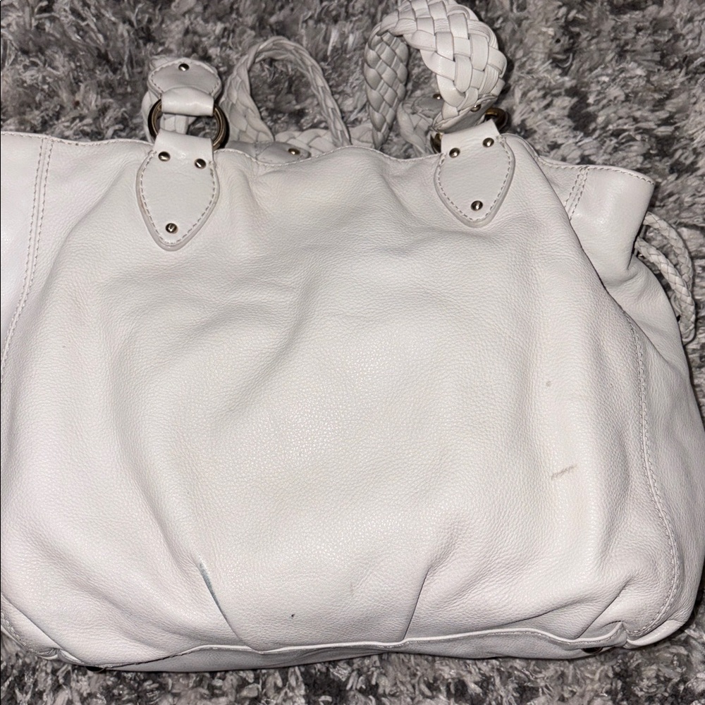 Michael Kors White Leather Tote Bag - Picture 7 of 16